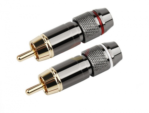 Kontak Audio Gold Plated RCA Phono Plugs - Solder Fit (Pair)